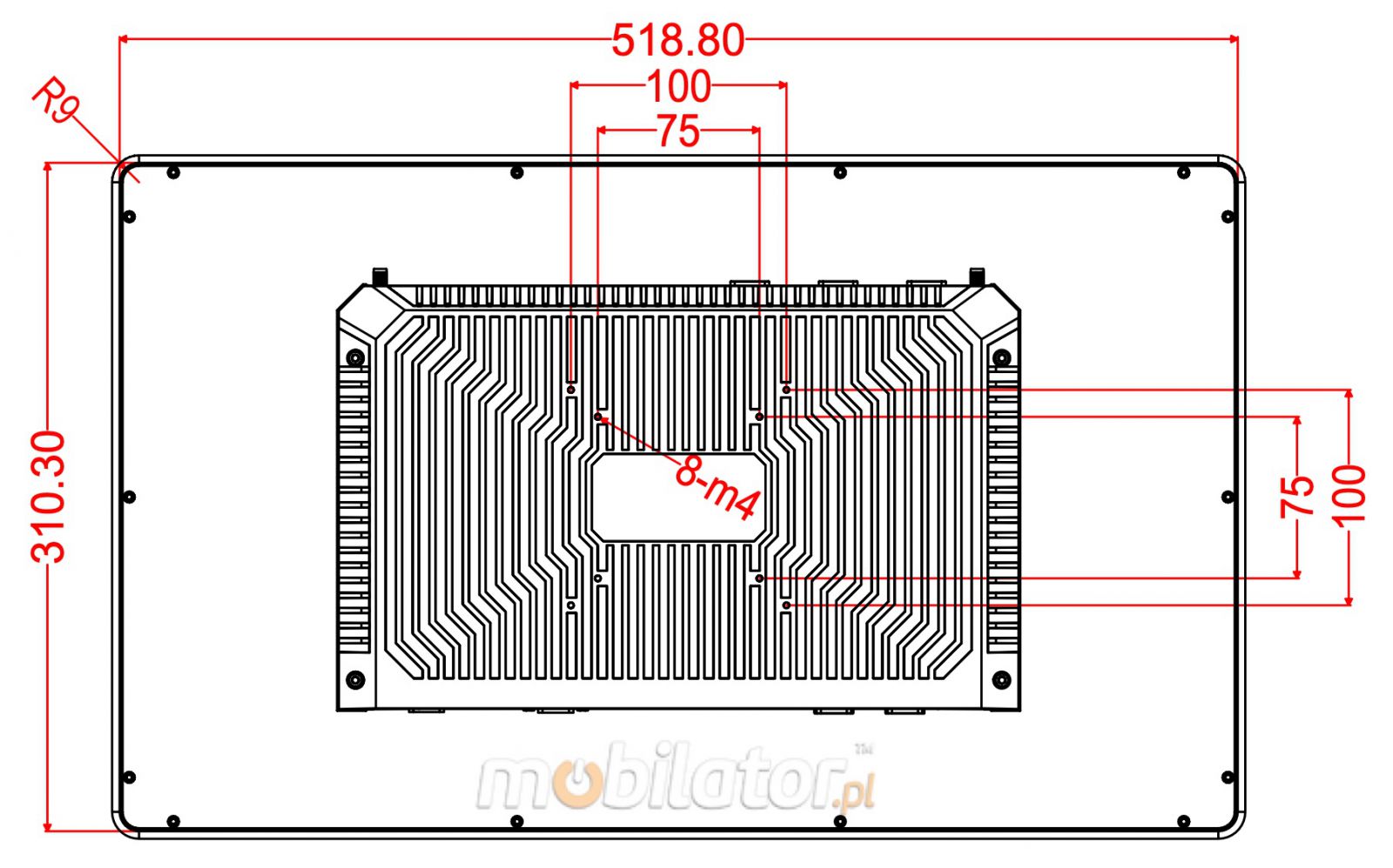 BiBox 215-I58 21.5 cala dotykowy przemysowy komputer panelowy